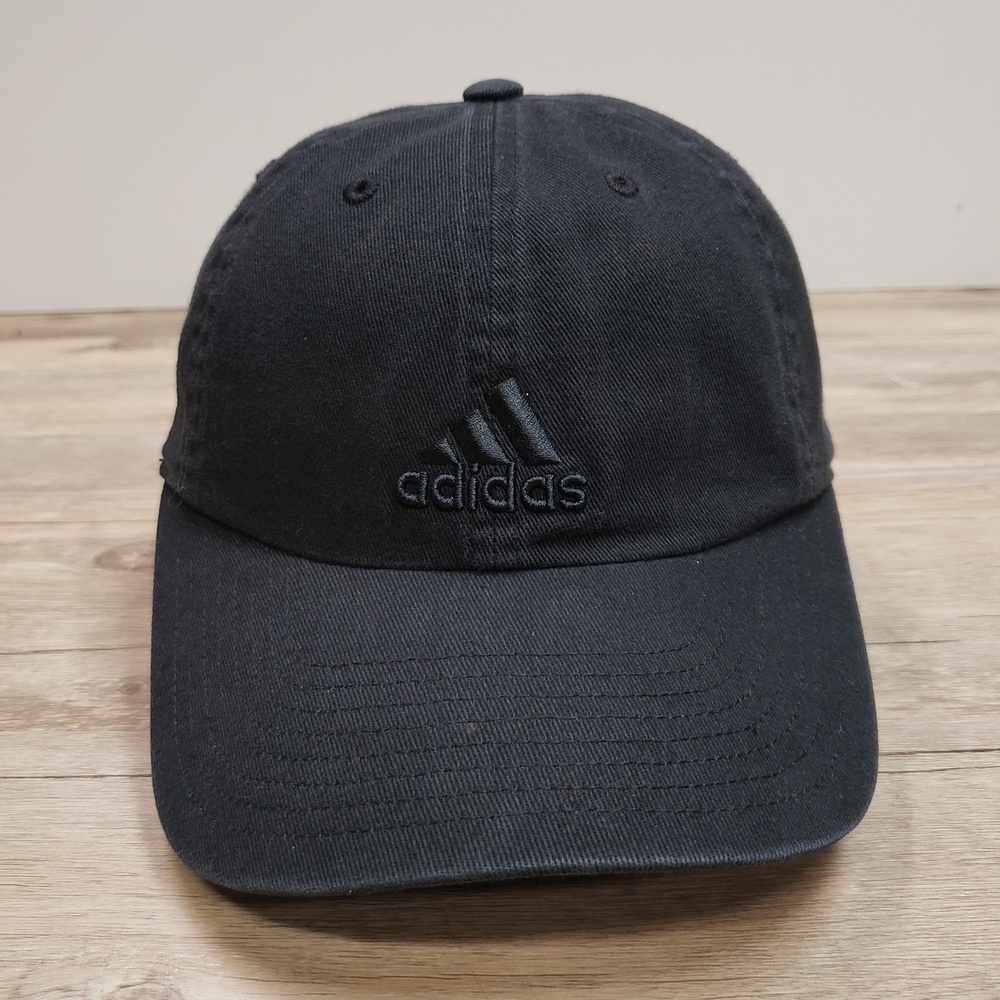 Adidas AEROREADY Hat Cap Strap Back Mens One Size Black Cotton Twill Logo Adj